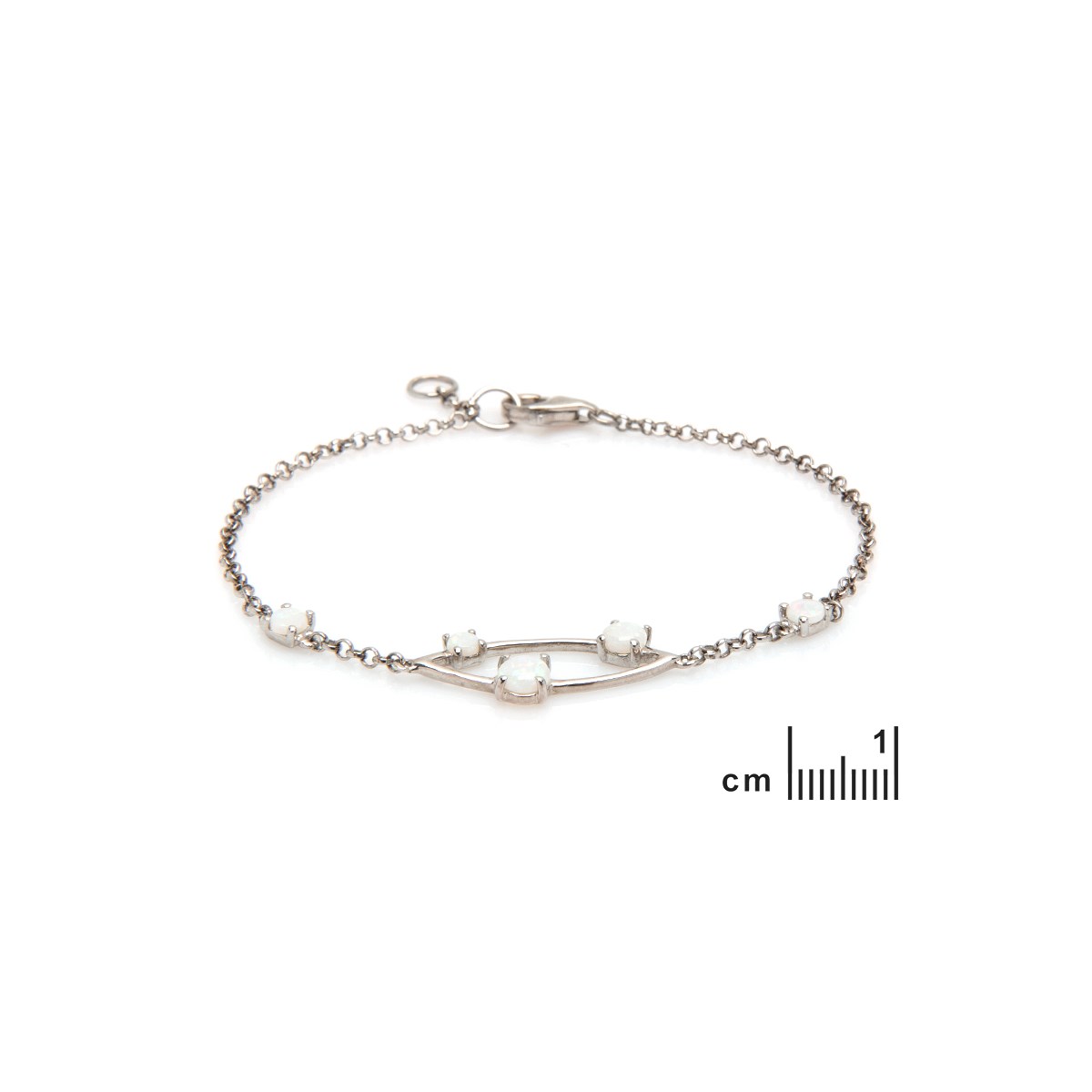 Bracelet opale naturel, Argent 925 - vue 2