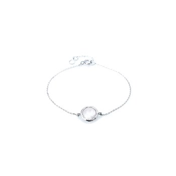 Bracelet quartz rose, Argent