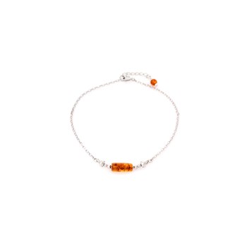 Bracelet ambre naturel, Argent 925