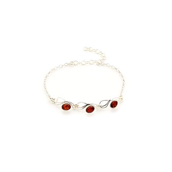 Bracelet ambre naturel, Argent 925