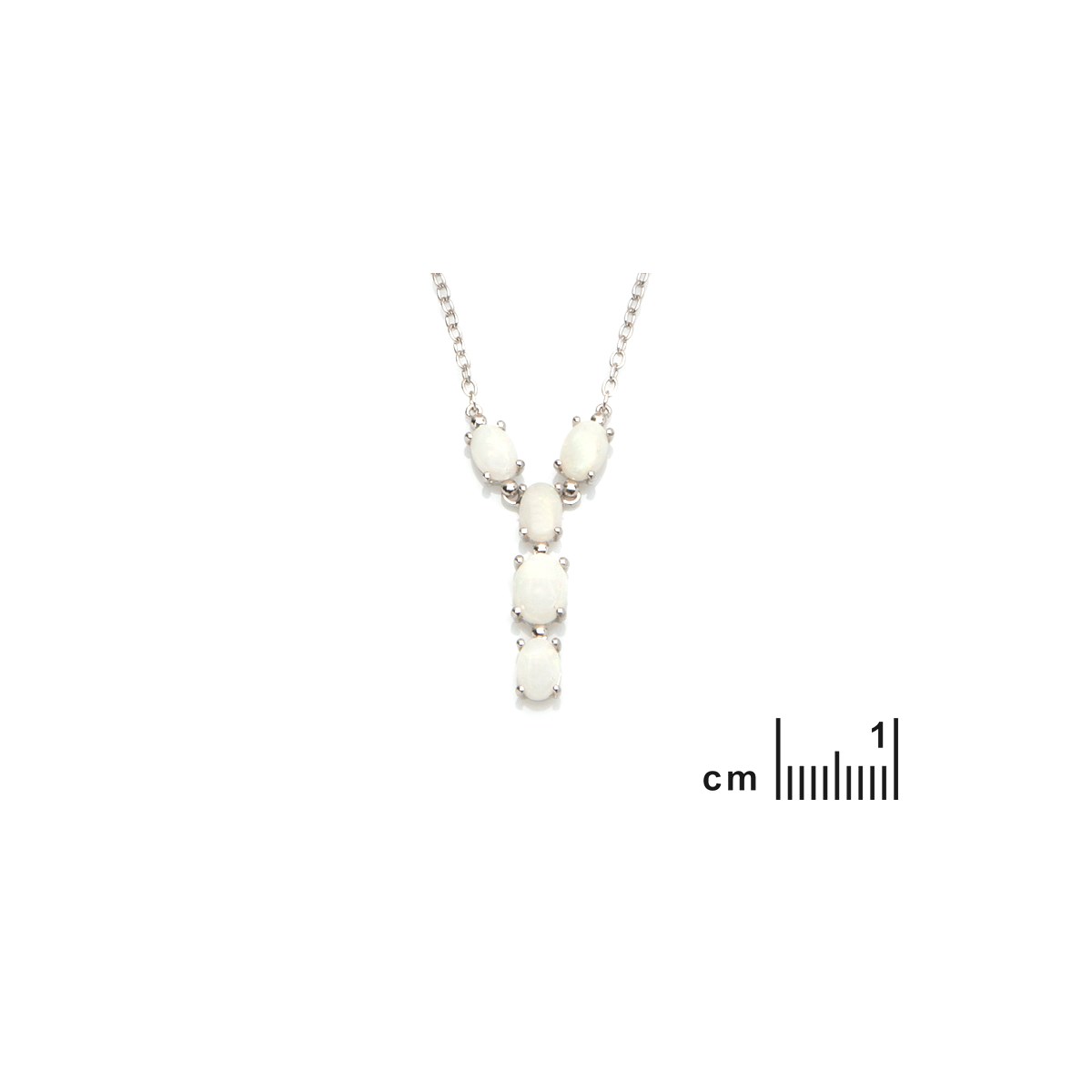 Collier opale naturel, Argent 925 - vue 2