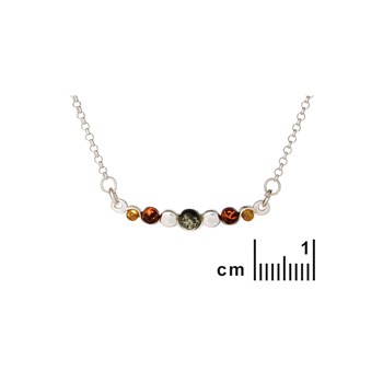 Collier ambre naturel, Argent 925