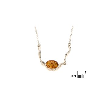 Collier ambre naturel, Argent 925