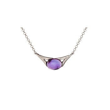 Collier agate aqua teintée, Argent