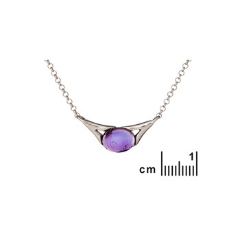 Collier agate aqua teintée, Argent