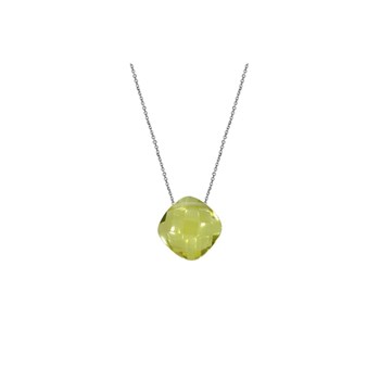 Collier quartz jaune, Argent