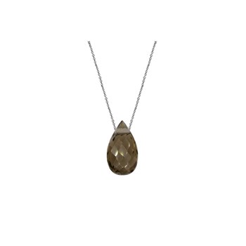 Collier quartz fumé, Argent 925