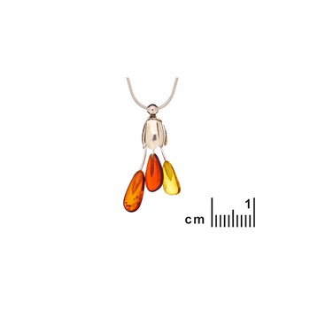 Collier ambre naturel, Argent 925