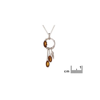 Collier ambre naturel, Argent 925