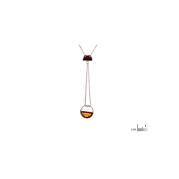 Collier ambre naturel, Argent 925