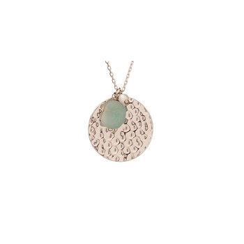 Collier amazonite, perles, Argent
