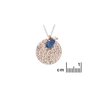 Collier kyanite, perles, Argent