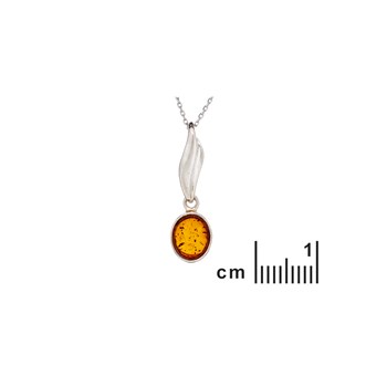 Pendentif ambre naturel, Argent 925