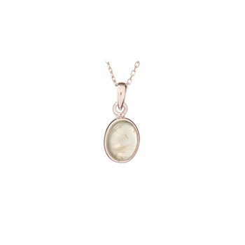 Pendentif préhnite, Argent 925