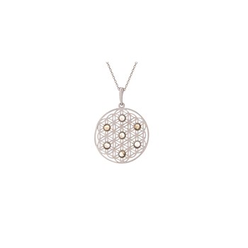 Pendentif fleur de vie labradorite
