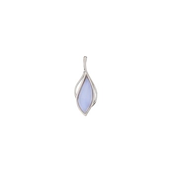 Pendentif agate blue lace, Argent