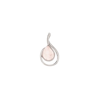 Pendentif quartz rose, Argent