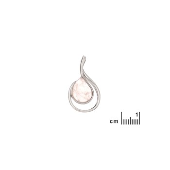 Pendentif quartz rose, Argent