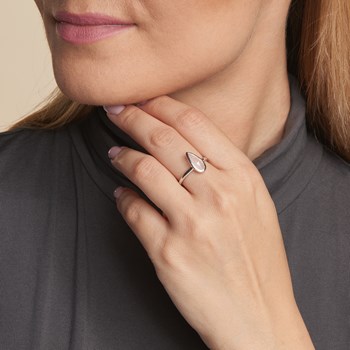 Bague quartz rose, Argent 925