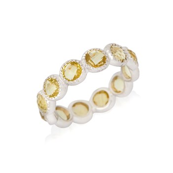 Bague quartz jaune, Argent 925