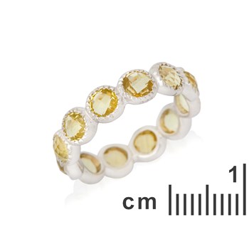 Bague quartz jaune, Argent 925