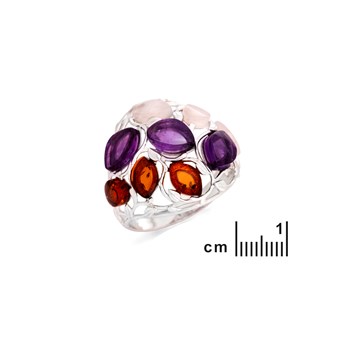 Bague multipierres, Argent 925