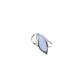 Bague agate blue lace, Argent