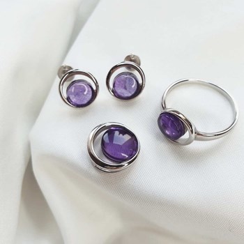 Bague améthyste, Argent 925