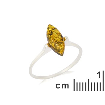 Bague ambre naturel, Argent 925