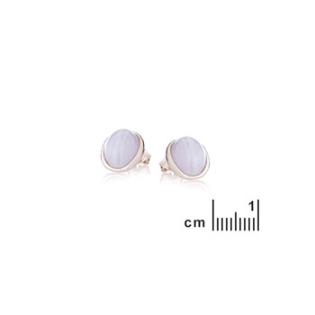 Boucle d'oreille agate blue lace
