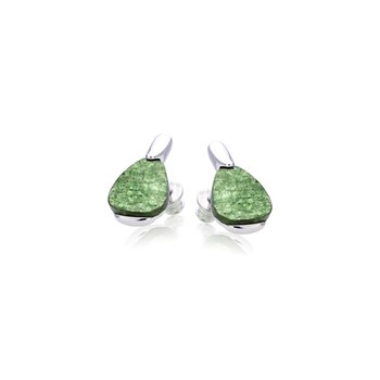 Boucle d'oreille aventurine, Argent