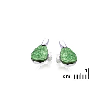 Boucle d'oreille aventurine, Argent
