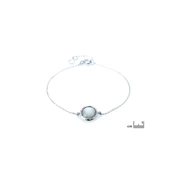 Bracelet pierre de lune, Argent