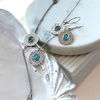 Collier calcédoine, Argent 925