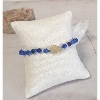 Bracelet en Lapis-Lazuli et Citrine Litha