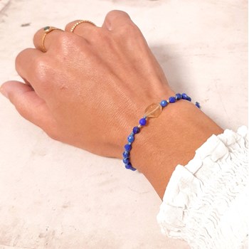 Bracelet en Lapis-Lazuli et Citrine Litha
