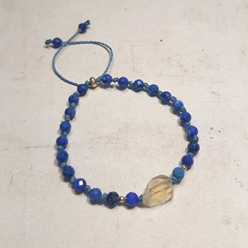 Bracelet en Lapis-Lazuli et Citrine Litha