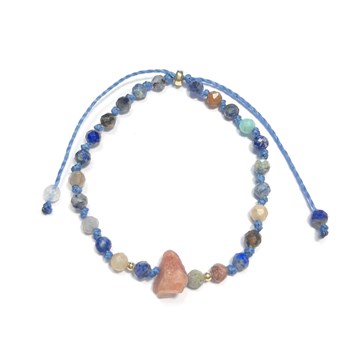 Bracelet Pierres Multicolores et Pierre de Soleil Litha