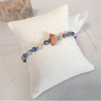 Bracelet Pierres Multicolores et Pierre de Soleil Litha