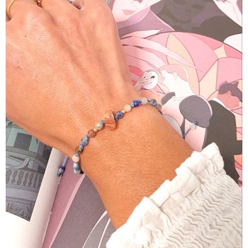 Bracelet Pierres Multicolores et Pierre de Soleil Litha