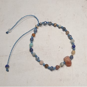 Bracelet Pierres Multicolores et Pierre de Soleil Litha