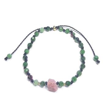 Bracelet en Zoisite et Rubi Litha