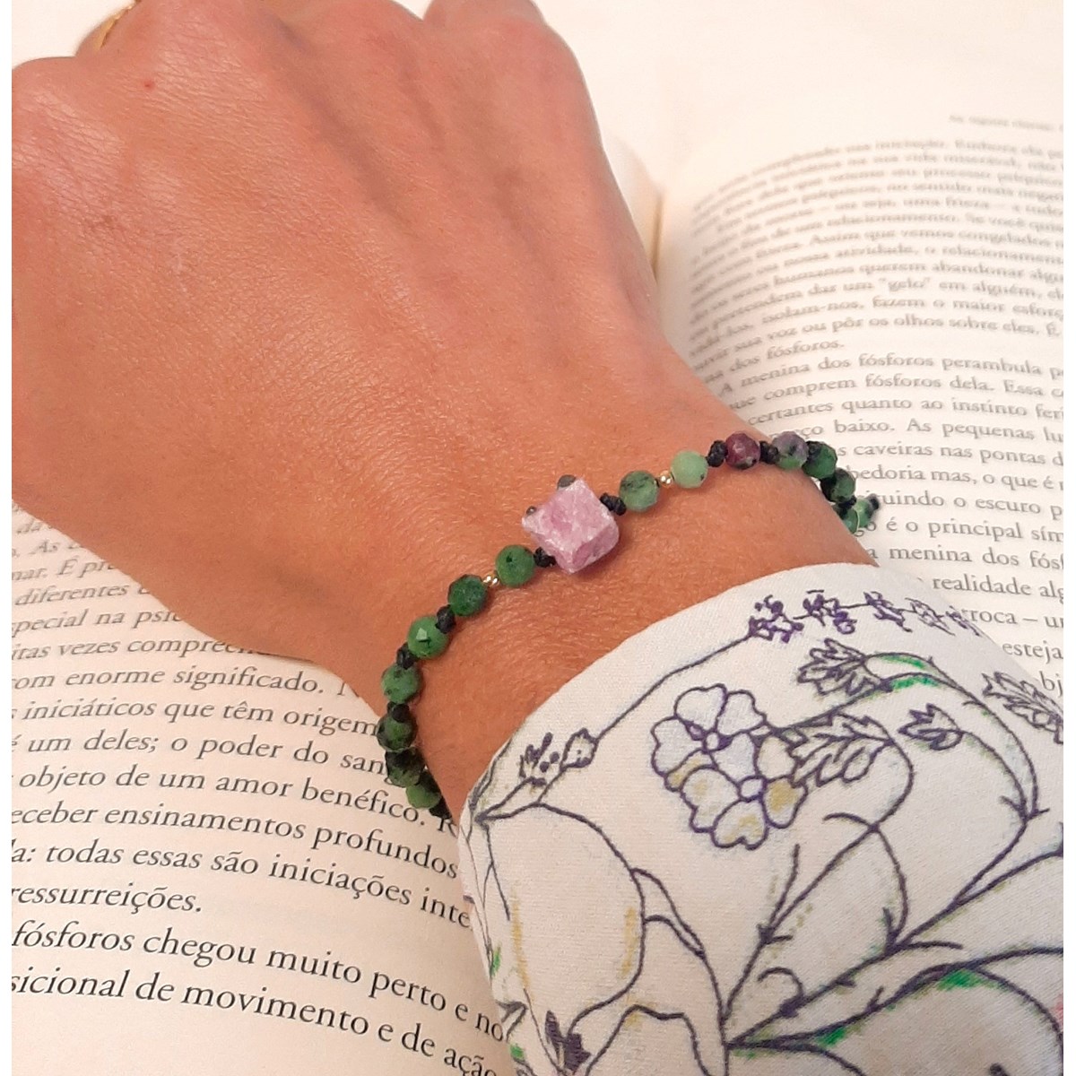 Bracelet en Zoisite et Rubi Litha - vue 2