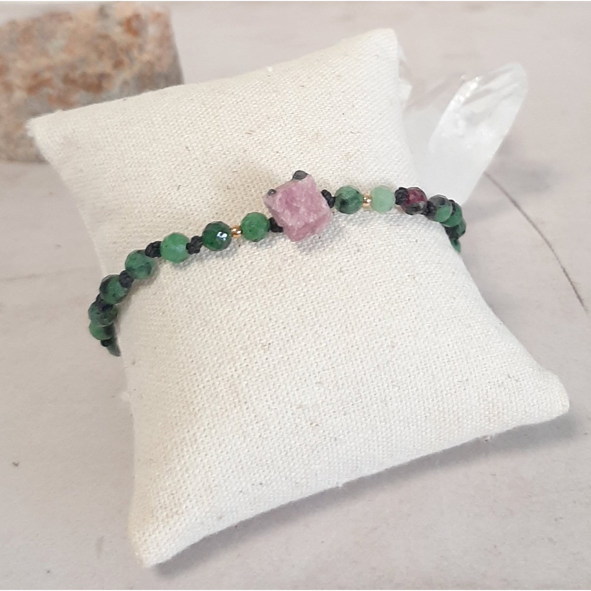 Bracelet en Zoisite et Rubi Litha - vue 3