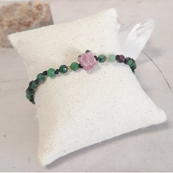 Bracelet en Zoisite et Rubi Litha