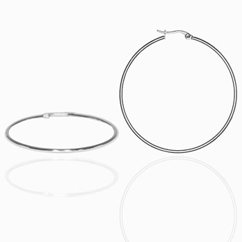 Pair of 25mm surgical steel creole earrings