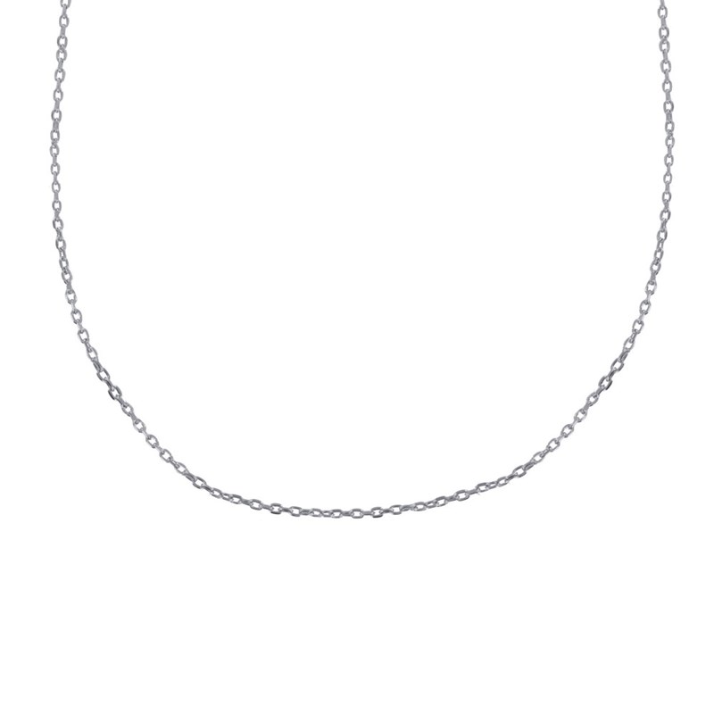 Chaine en Argent 925 Rhodié Maille Forçat 1mm