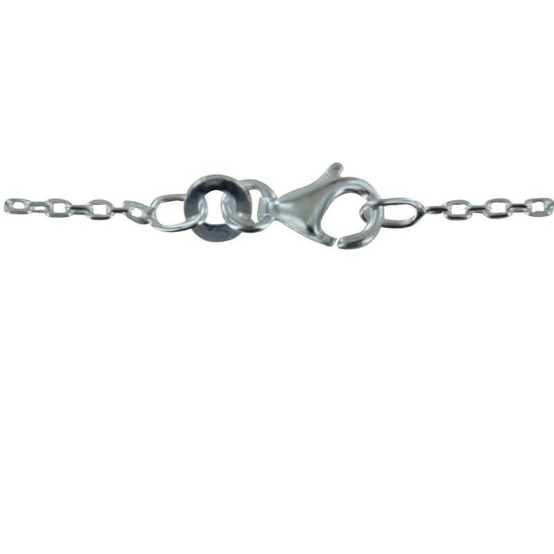 Chaine en Argent 925 Rhodié Maille Forçat 1mm - vue 2