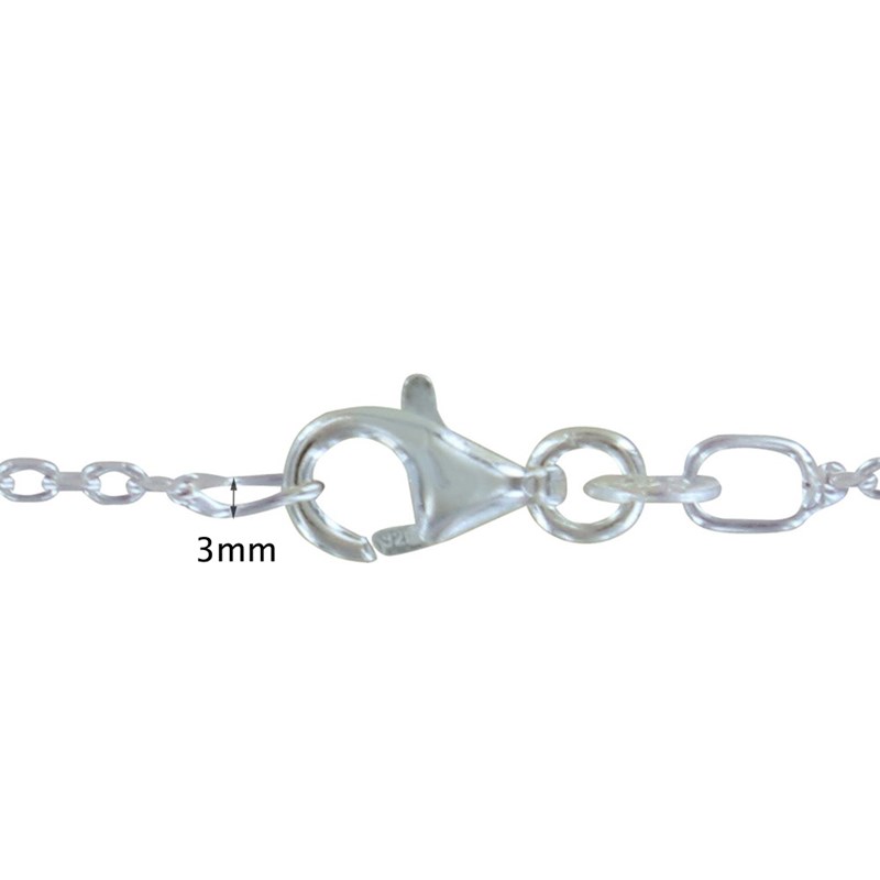 Chaine en Argent 925 Rhodié Maille Forçat 1mm - vue 3