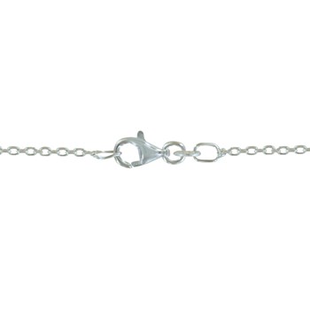 Collier Argent 925 et Pendentif Croissant de Lune - taille 45 cm
